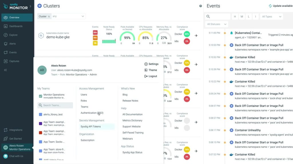 Sysdig - Network Monitoring Tool