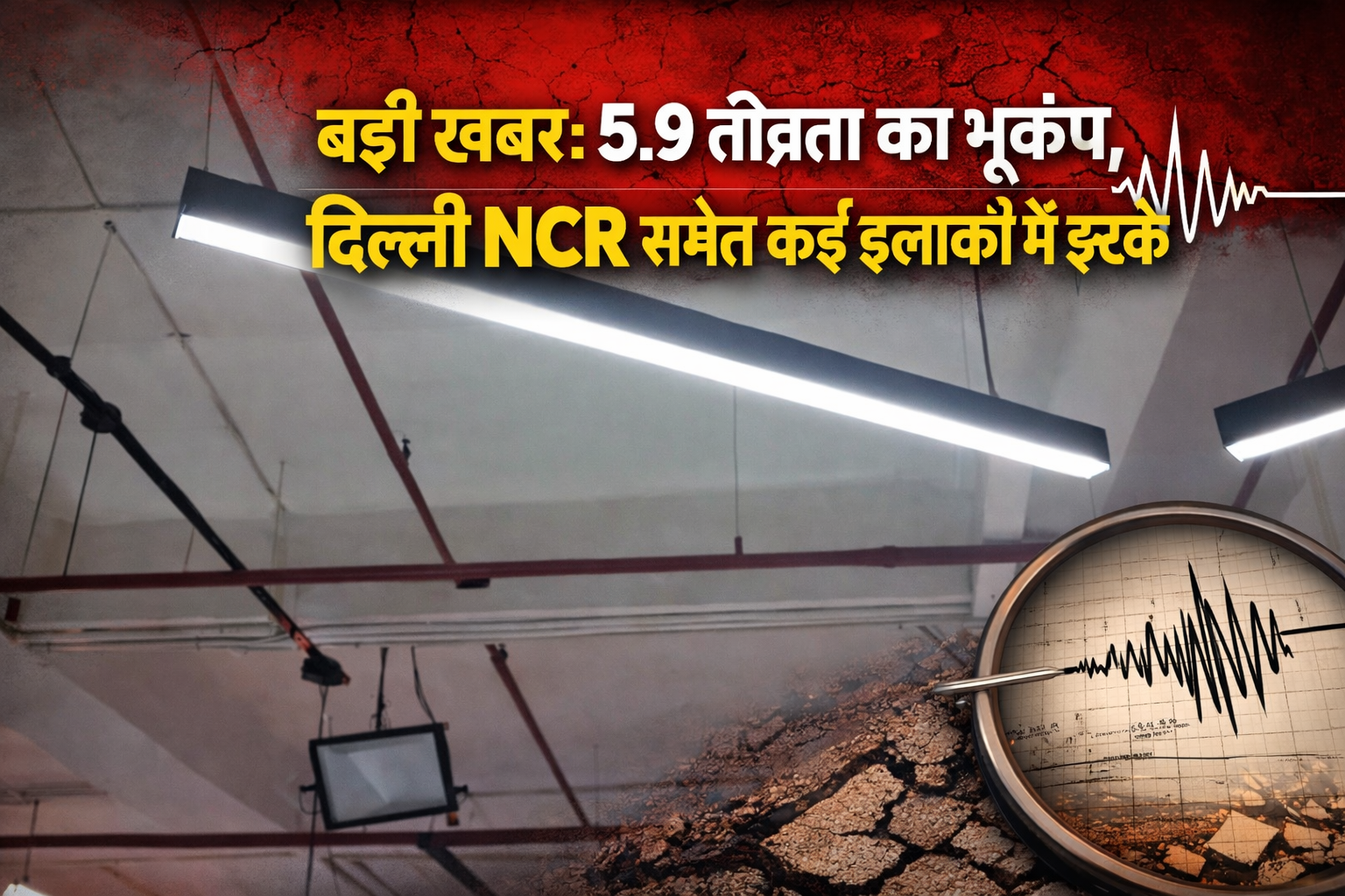 बड़ी खबर: 5.9 तीव्रता का भूकंप, दिल्ली NCR समेत कई इलाकों में झटके