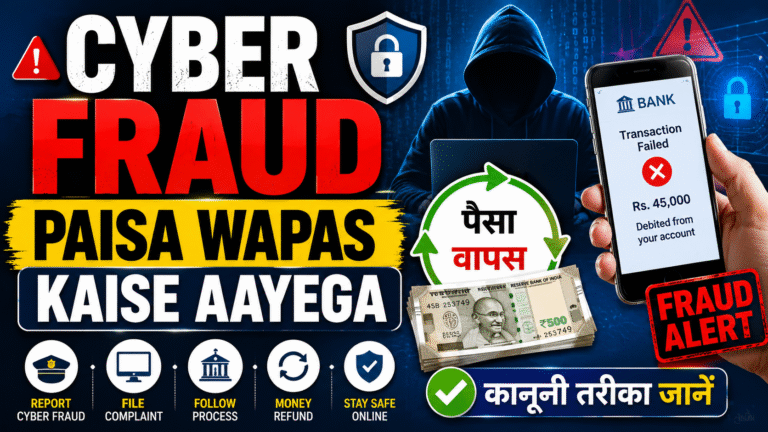 Cyber Fraud Paisa Wapas Kaise Aayega: बैंक या साइबर ठगी के पैसे वापस पाने का सबसे आसान तरीका 2026