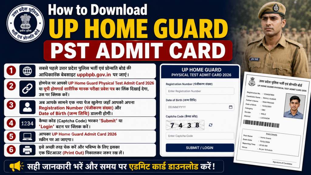 How to download UP Home Guard PST Admit Card