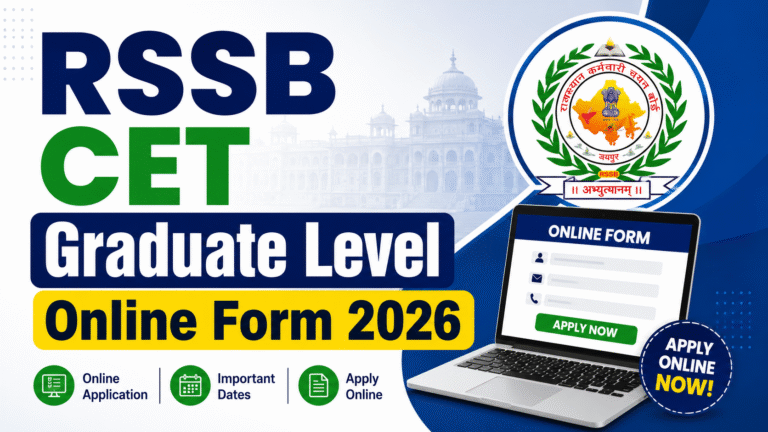 RSSB CET Graduate Level Online Form 2026