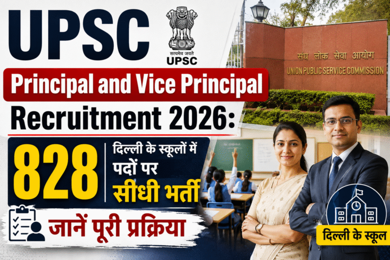 UPSC Principal and Vice Principal Recruitment 2026