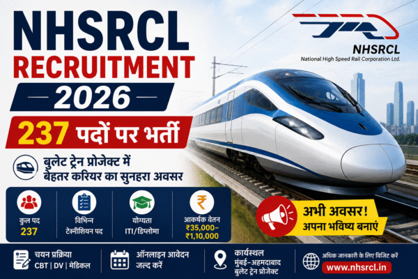 NHSRCL Recruitment 2026: बुलेट ट्रेन प्रोजेक्ट में 237 पदों पर भर्ती, जानें पूरी जानकारी